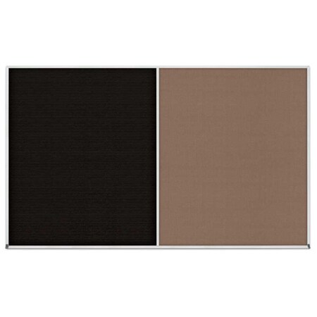 United Visual Products Enclosed Corkboard, 1 Door, 48"x36", 4" Fra UV3402-BLACK-PEARL